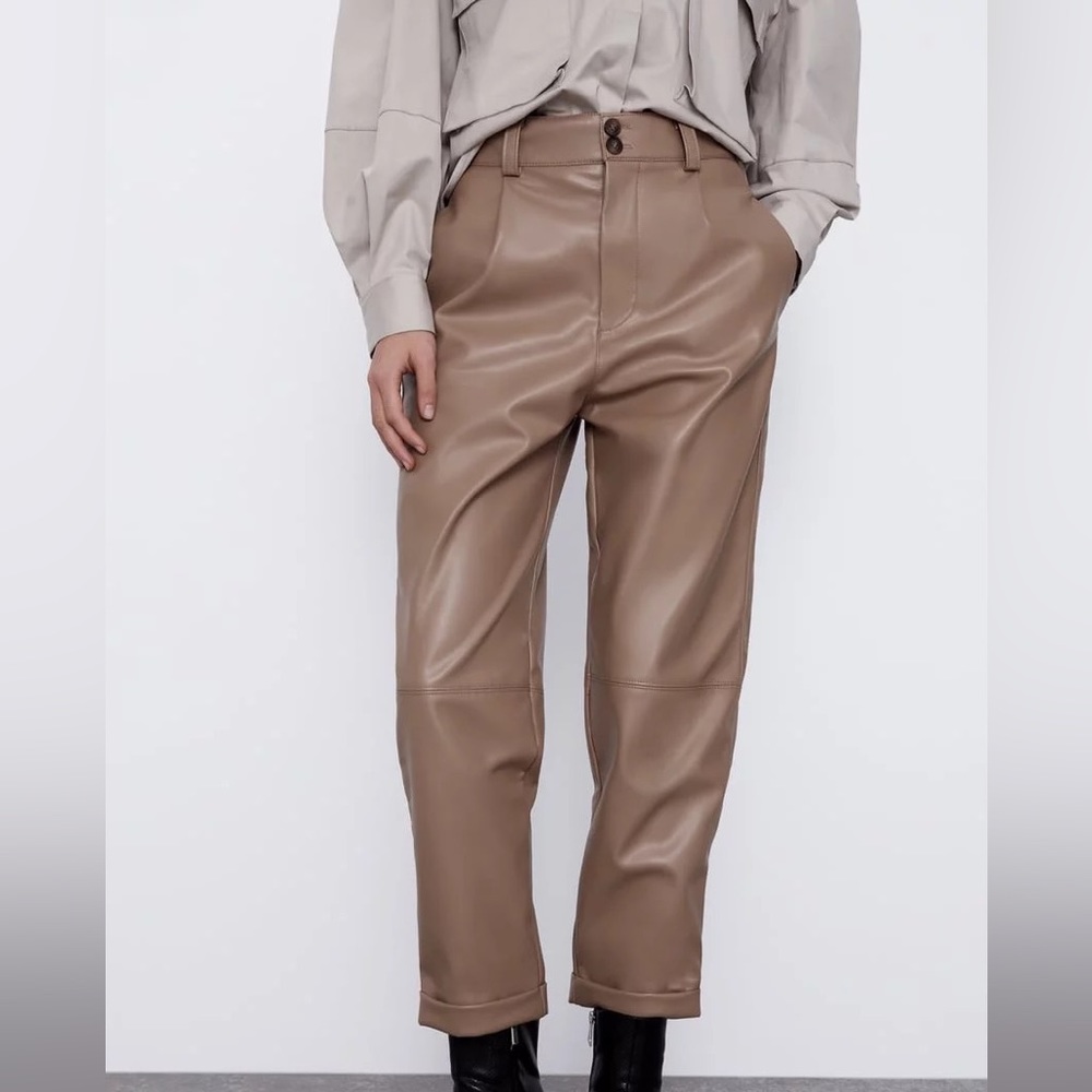 Zara faux leather pants